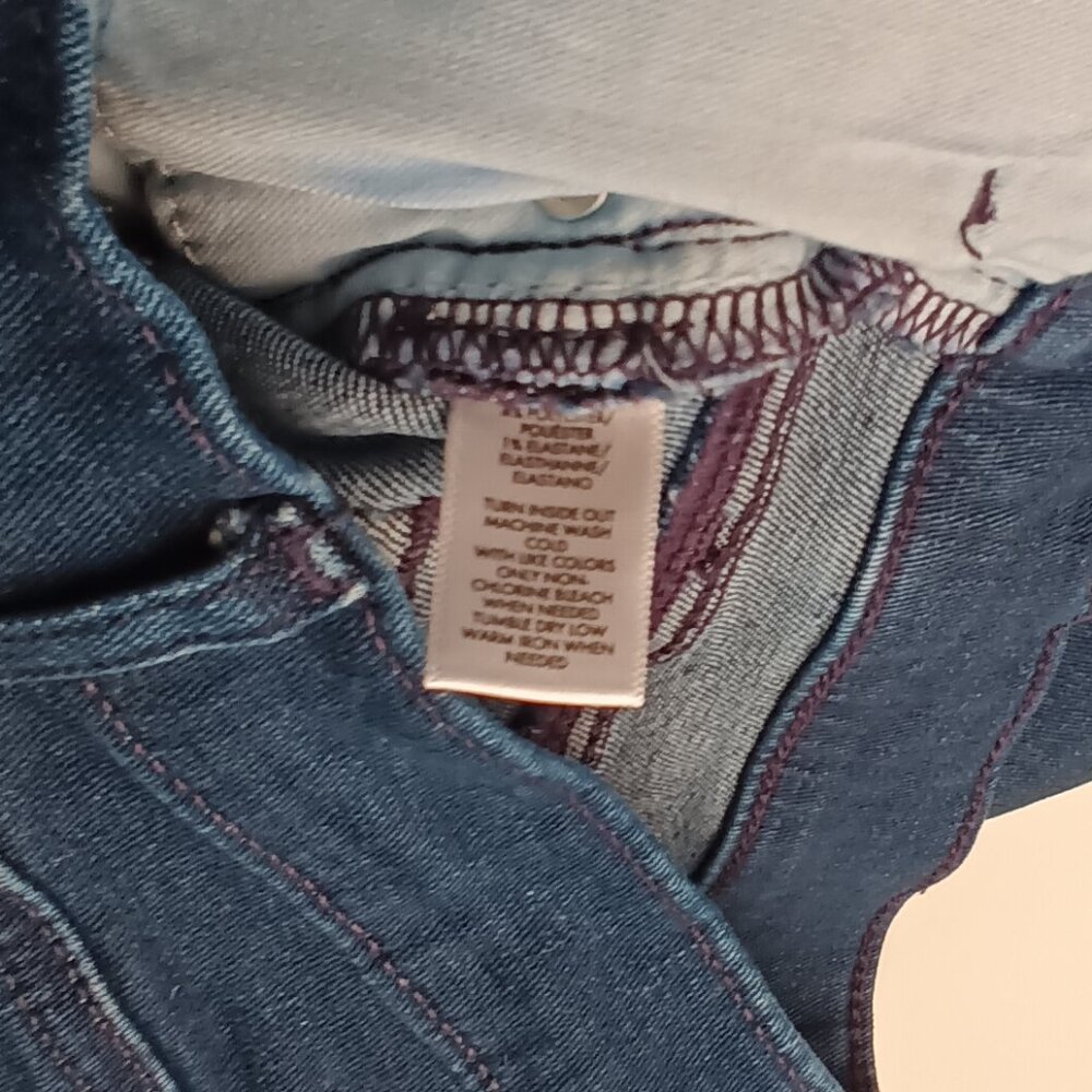 Loft Denim Jeans Size 30/10 The Slim Flare High Rise Dark Wash - Picture 6 of 11